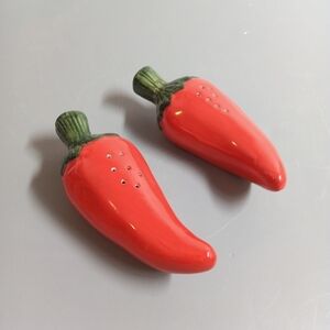 Red Chili Pepper Salt and Pepper Shakers